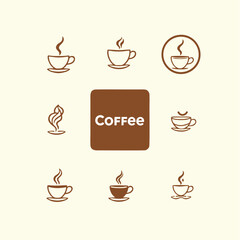 love coffee beans heart abstract logo