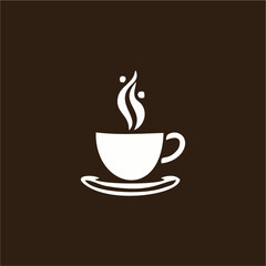 love coffee beans heart abstract logo