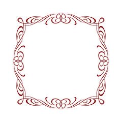 993.eps  vector frame with red flowers