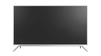 Isolated Minimalist Silver Frame TV, Modern Technology