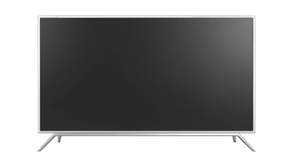 Isolated Minimalist Silver Frame TV, Modern Technology