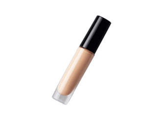 Isolated Beige Concealer Tube with Black Cap