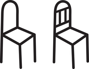 Minimalist Abstract Chairs Illustration