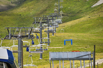 Ski lifts at Pas de la Casa in Andorra