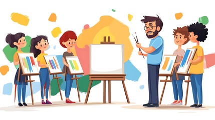 Art class for beginners studio instructional content creative environment