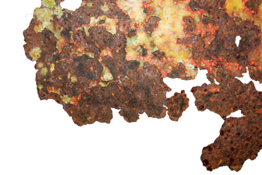 Rusty Metal Surface with Holes and Corrosion Pattern