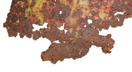 Rusty Metal Surface with Holes and Corrosion Pattern