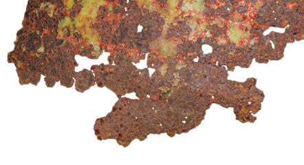 Rusty Metal Surface with Holes and Corrosion Pattern