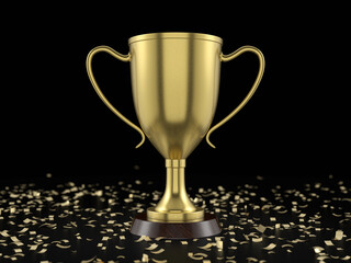 Gold trophy cup