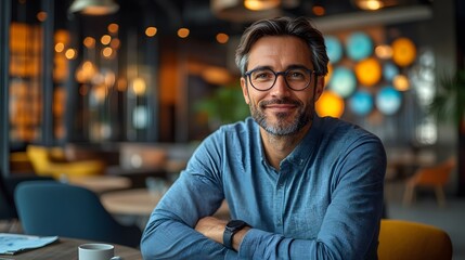 Marketing directors presenting ad performance statistics in a stylish conference room