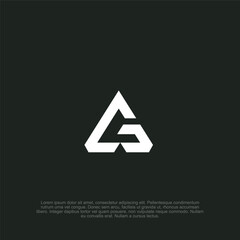 Simple modern sporty letter A G logo with a dynamic and high-performance feel, suitable for sports brands, athletic wear, and fitness companies