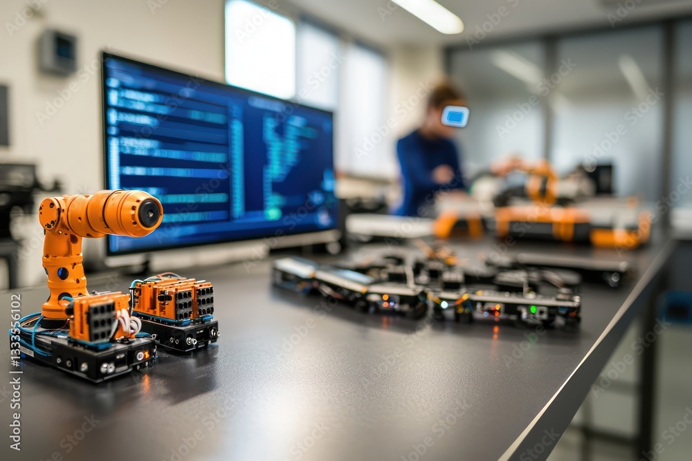 Poster Robotics training with AR tools for real-time tutorials in lab.