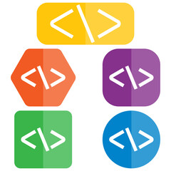code icon vector design symbol templates