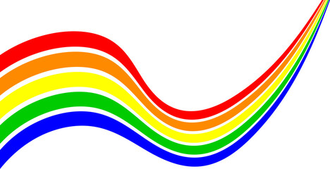 Abstract wave with rainbow color, colorful background