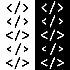 code icon vector design symbol templates