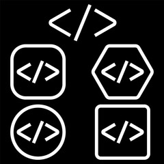 code icon vector design symbol templates