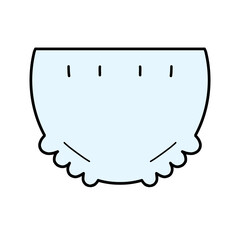 おむつのシンプルでかわいいイラスト素材