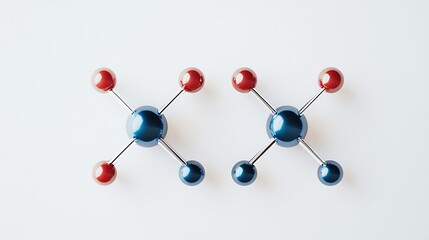 Digital diagram of atom with orbiting subatomic particles