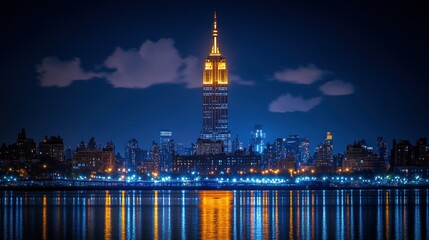 Obraz premium NYC Skyline at Night