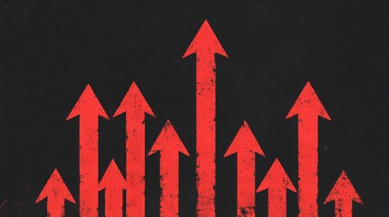 A map of America with red arrows pointing outward, symbolizing capital outflow or economic recession. Economic slowdown and investment decline. Investing abroad and relocating production bases.