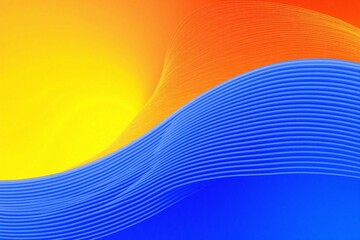 blue and yellow abstract background with wavy lines