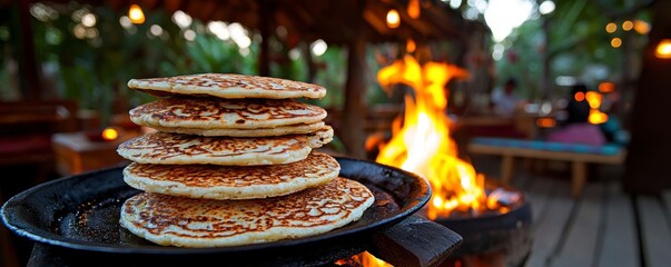 Indulge in the tantalizing flavors of authentic Thai street food with these crispy pancakes, a culinary delight showcasing the essence of Thai cuisine Each bite is an explosion of textures, from the