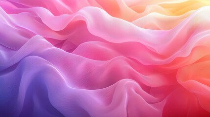 Fototapeta premium Soft Colorful Waves of Fabric Creating a Dreamy Abstract Background for Creative Projects