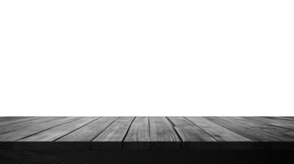 grey Wooden tabletop for showcase products isolated on transparent background