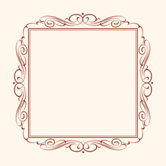 960.eps vintage frame with floral ornament