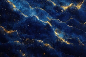 Fototapeta premium Celestial Canvas: A captivating abstract artwork unfolds, mimicking a cosmic landscape of nebulous forms and radiant starlight, rendered with textures and colors evoking a sense of infinite space.