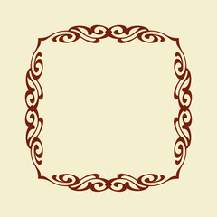 929.eps  vintage frame with floral ornament  From the largest and best collection of frames.