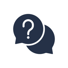Question icon. Solid glyph series icon