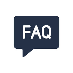  FAQ icon. Solid glyph series icon