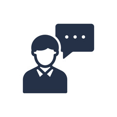 Speaking  icon. Solid glyph series icon