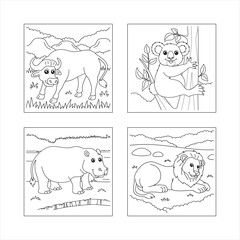 Coloring Alphabet for Kids with Animals and Fun Characters