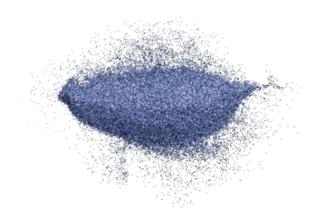 Purple glitter powder isolated on transparent background.