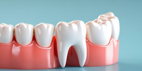 Dental concept showcase tooth model display dental clinic educational content clinical environment close-up view