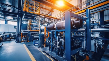 Innovative Machinery for Polymer Pipe Coating in a Modern Factory