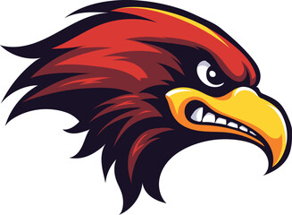 Fierce Hawk Mascot Logo – Aggressive Sports Team Illustration