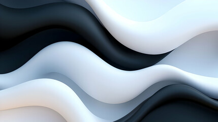 Abstract Monochrome Wave Background