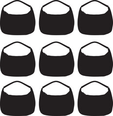 Unique girl's handbags on a white background. Premium vector. 