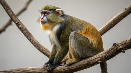 Obraz premium Douc in full view on studio background 