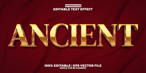 Naklejka premium Ancient editable text effect in modern trend style