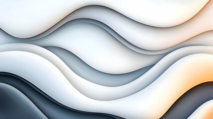 Obraz premium Abstract White Gray Blue Orange Waves Background