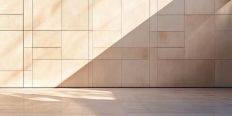 Obraz premium The Play of Light and Shadow: Architectural backdrop bathed in natural light, creating a compelling interplay of textures and dimensions. The minimalist composition celebrates the harmony of light.