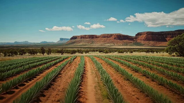 Agave Plantation in the Arizona Desert