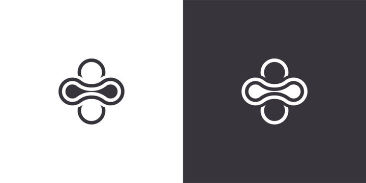 H letter logo abstract . Suitable for business logo, brand, interview show, podcast, quiz. Flat Vector Logo Design Template Element.