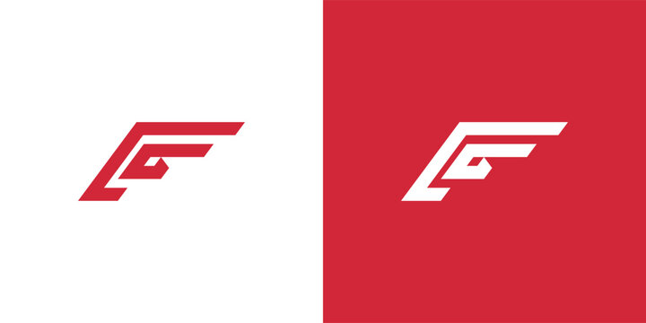 F, G letter logo. Suitable for business logo, brand, interview show, podcast, quiz. Flat Vector Logo Design Template Element.