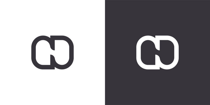 N, H letter logo. Suitable for business logo, brand, interview show, podcast, quiz. Flat Vector Logo Design Template Element.