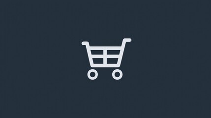 shopping Minimalist Icon A subtle, gray shopping cart icon with a clean design, suitable for a sophisticated e commerce platform.